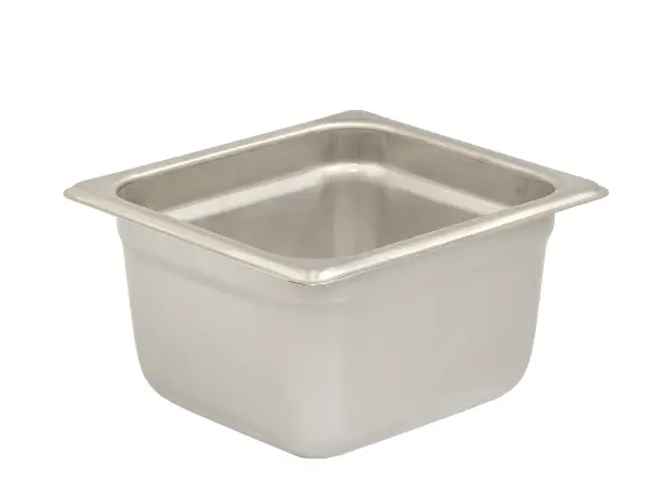 New | in-Stock Browne New Browne 22164 Stainless Steel 1/6-Size Steam Table Food Pan 4" Deep Steam Pans Illinois US | Falcon Restaurant Supply #1375632