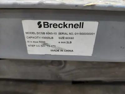 Used 2019 BRECKNELL DCSB6060-10 NTEP Scales Minnesota US | Orca Machine Tools, Inc. #1266997
