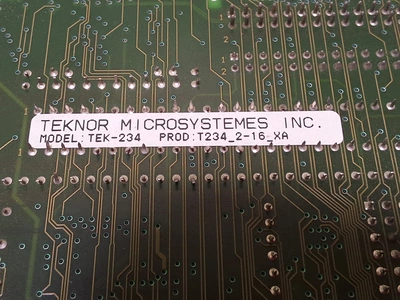 TEKNOR MICROSYSTEMS TEK234 WITH TEK750 INDUSTRIAL CIRCUIT BOARD