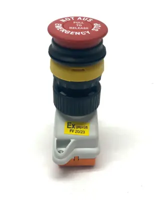 USED BARTEC COMEX EMERGENCY STOP SLAM BUTTON W/ 07-3323-1.00 SWITCH