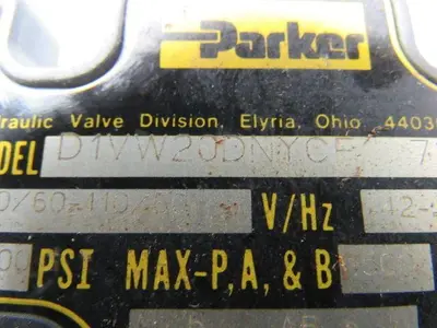 Parker Complete Mod D31VW20D4NYCF Pilot Valve Mod D1VW20DNYCF Hydraulic Valve