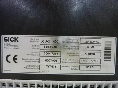Used SICK MAIHAK LCUX1-400 Light Curtains & Grids Michigan US | Ideal Machinery #1277198
