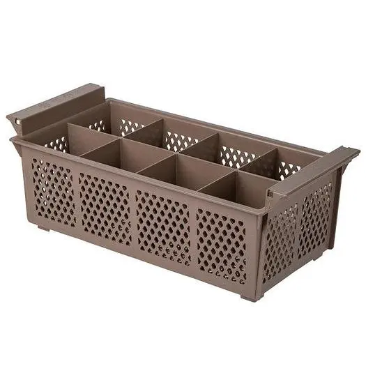 Dishwasher 8 Compartment Half Size Brown Flatware Rack without Handles