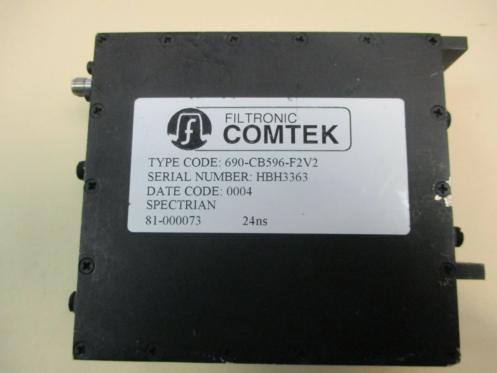 USED Filtronic Comtek 690-CB596-F2V2