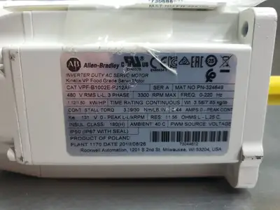 Used Allen-Bradley VPF-B1002E-PJ12AF Servo Motors | Palmetto Automation #1151334