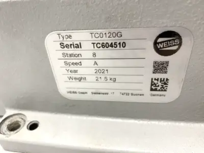 USED WEISS TC120G ROTARY INDEXING TABLE, 8-STATION, SPEED A