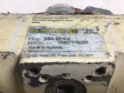 EL-O-Matic ESA 65-4/A Rack and Pinion Pneumatic Valve Actuator 120PSIG Max