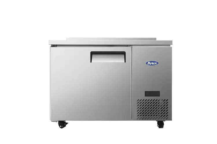 New | in-Stock Atosa New Atosa MGF44GR 44" Worktop Refrigerator w/ Backsplash, Side Mount Compressor Worktop Refrigerators Illinois US | Falcon Restaurant Supply #1375542