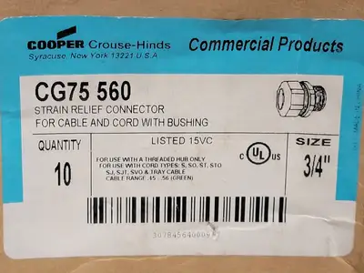 USED CROUSE-HINDS CG75 560