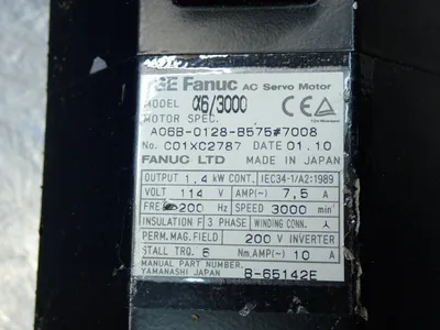 Used FANUC A06B0128B575#7008 Motors (misc) Ohio US | HGR 24 #887344