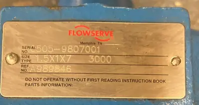 New | in-Stock FLOWSERVE 1.5X1X7 Pumps | Surplus Asset Holdings #1206190