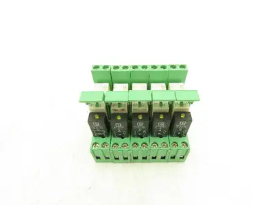 Phoenix Relay w/Base 12-24VDC Din Rail Mount Lot of 5