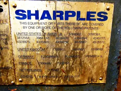 Sharples PM-36,000 Super-D-Canter centrifuge, 316SS.