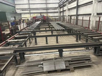 41" X 18" VOORTMAN BEAM LINE, VB1050 SAW,  V630DRILL & V808 PLASMA COPER ROBOT, NEW 2016: STOCK 20792