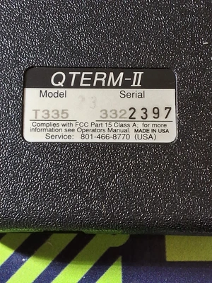 CMAC QTERM-II T335 HANDHELD OPERATOR INTERFACE KEYPAD