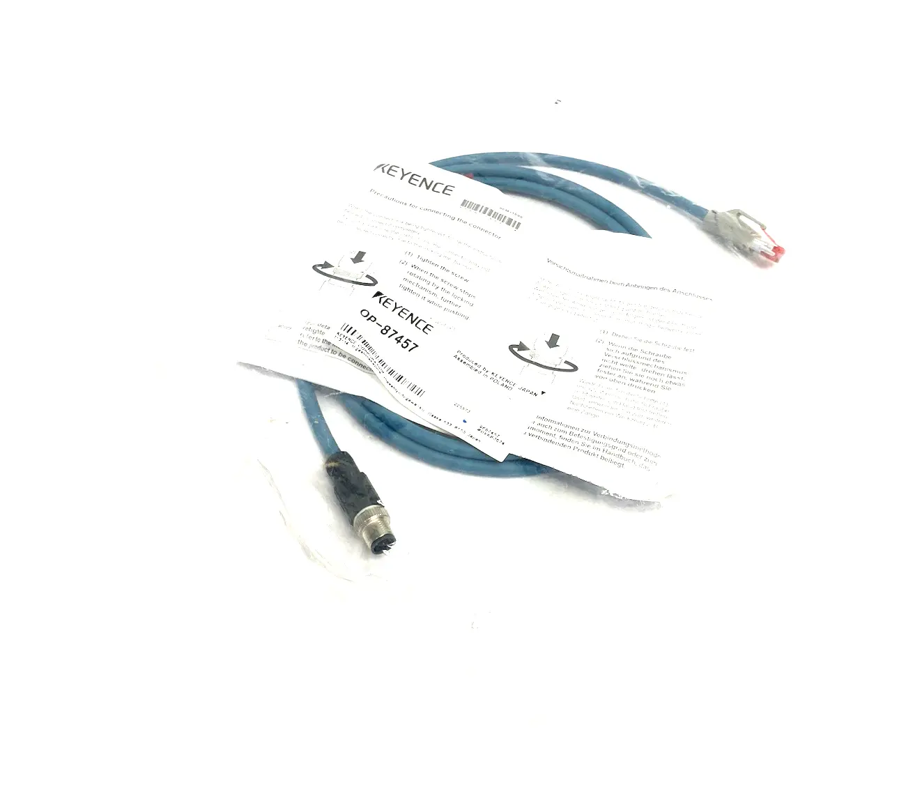 New | in-Stock KEYENCE Ethernet Cable NFPA79-compatible, M12 4-pin / RJ45, Straight 2m PLC Ethernet Equipment Michigan US | Maverick Industrial Sales #1398320