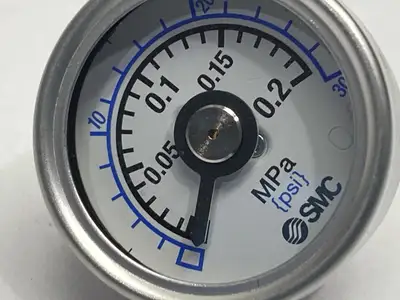 USED SMC PNEUMATIC REGULATOR PRESSURE GAUGE 0-30PSI LOT OF 2