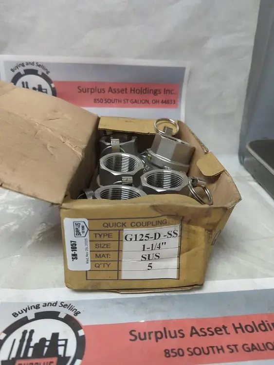 New | in-Stock DIXON G125-D-SS Valves/Fittings Ohio US | Surplus Asset Holdings #1242746