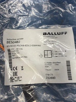 New | in-Stock Balluff BES048J BES R01ZC-PSC50B-BZ00 PLC Processors Indiana US | J&J Industrial Supply #1354006