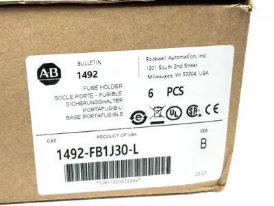 New | in-Stock Allen-Bradley Ser. B Fuse Holder 1-Pole 30A 600V BOX OF 6 Fuse Accessories Michigan US | Maverick Industrial Sales #1389288