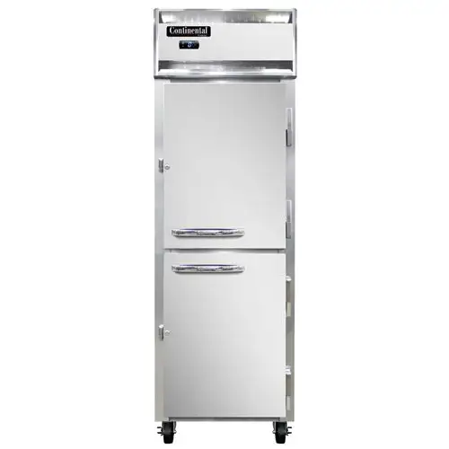 Continental 1FNHD 26" One Section Reach In Freezer, (2) Right Hinge Solid Doors, 115v