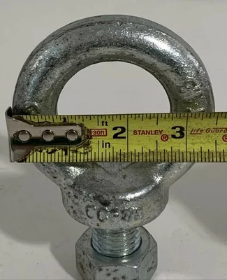 Industrial Hook and Eye Bolt, Eye End  C15 M24 (Lot Of 4) Brand??