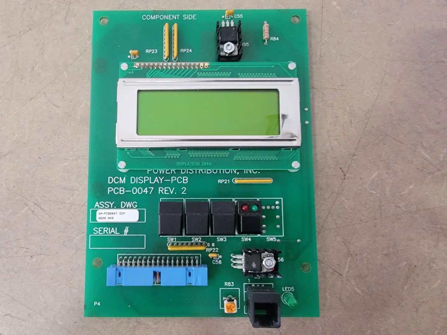 USED POWER DISTRIBUTION INC. PCB-0047