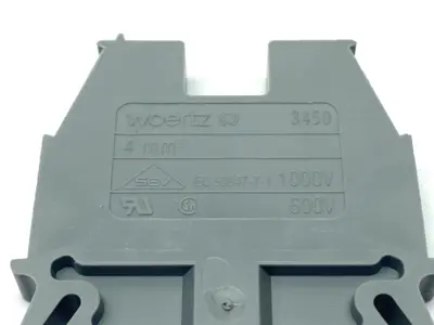 Used Woertz Terminal Block Gray 4mm² 45mm x 6mm x 36mm 1000V LOT OF 26 Terminal Blocks Michigan US | Maverick Industrial Sales #1389132