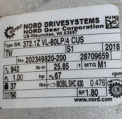 Used NORD SK80LP/4 CUS TW Gearmotors Kentucky US | Edwards Industrial Repair #1322358