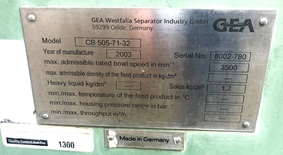 USED 2003 WESTFALIA CB-505-71-32