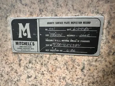 STARRETT _UNKNOWN_ Granite Surface Plates | Westbrook Engineering (6)