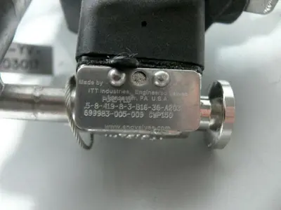 USED 3 ITT PURE-FLO 90PSI DIAPHRAGM VALVE ACTUATORS + WESTLOCK VALVE POSITION MONITOR