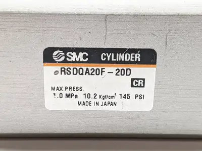 RSDQA20F-20D | SMC  Pneumatic Cylinder Stopper 145PSI - Used