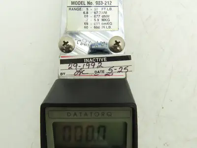 Mitutoyo Datatorq 983-212 Digital Torque Wrench 5-50 Ft-Lb 3/8" Drive -No Cable