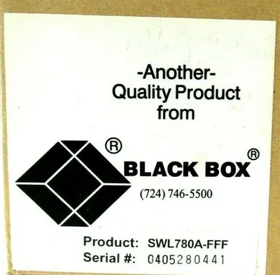NEW BLACK BOX SWL780A-FFF MANUAL SWITCH SWL780AFFF