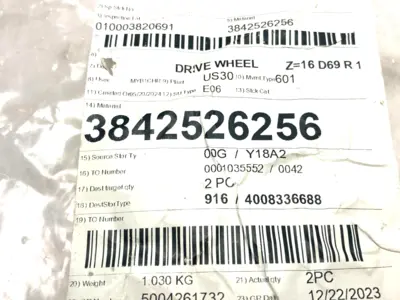 USED BOSCH REXROTH DRIVE SPROCKET WHEEL GEAR Z=16 D69 R 1/2"X5/16"