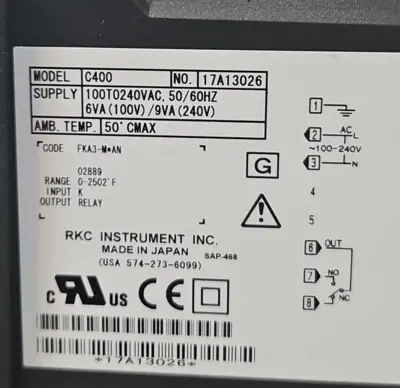 RKC REX-C400 temperature controller (BIN642)