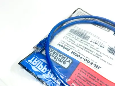 Tripp Lite N201-003-BL Cat6 Gigabit Blue Snagless Patch Cable 3ft LOT OF 2