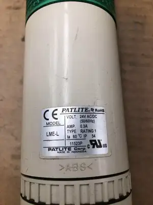 Patlite LME-L Red/Yellow/Green Signal Light Tower 24VAC/DC