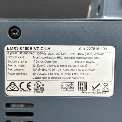 Used AUCOM EMX3-0100B-V7-C1-H Starters Indiana US | J&J Industrial Supply #1540943