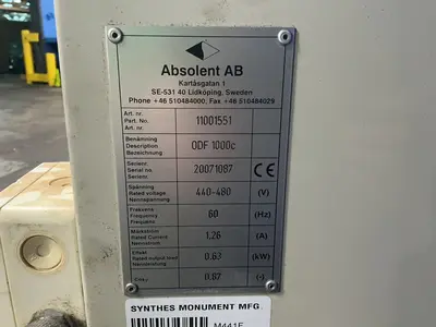 Used ABSOLENT ODF 1000C Dust Collectors Ohio US | HGR 24 #1261018