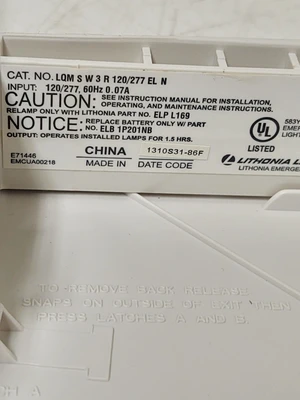 NEW LITHONIA LIGHTING LQMSW3R120277