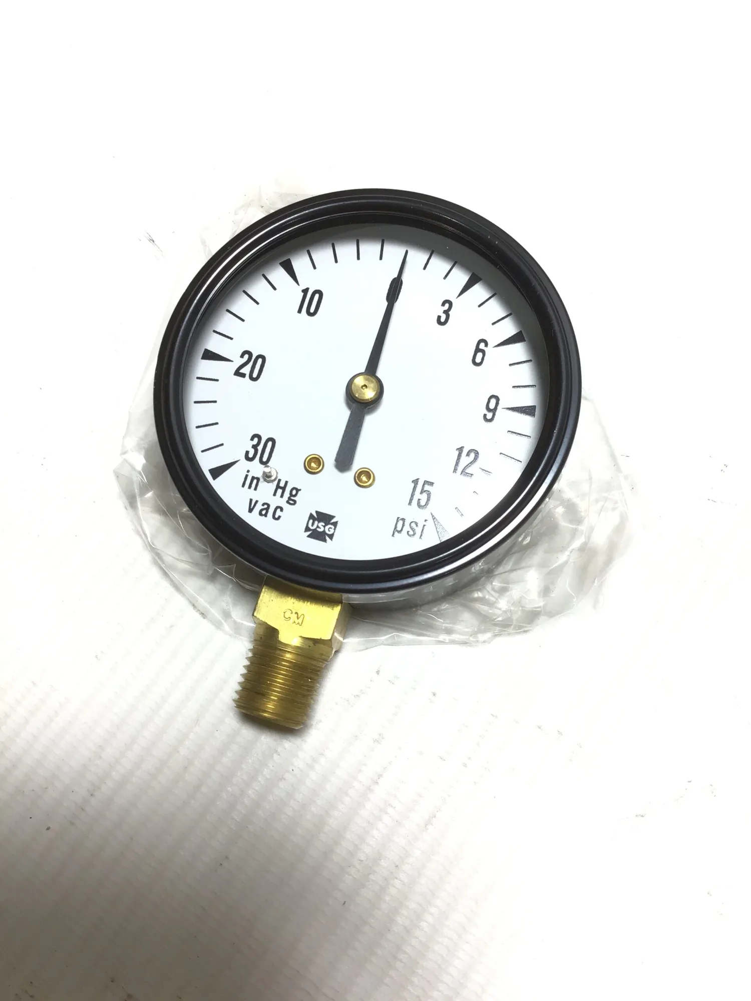 Ametek 047001A Pressure Gauge 2-1/2″ C505A 30-0-15PSI 1/4NPT LM   (Lot of 2)