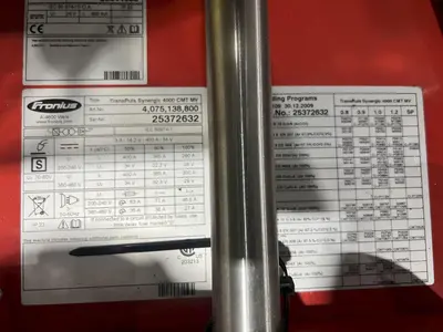 FRONIUS TRANSPULS AUTOMATED WELDING SYSTEM WITH AMET XM CONTROLS, NEW ON SKID: STOCK #23303