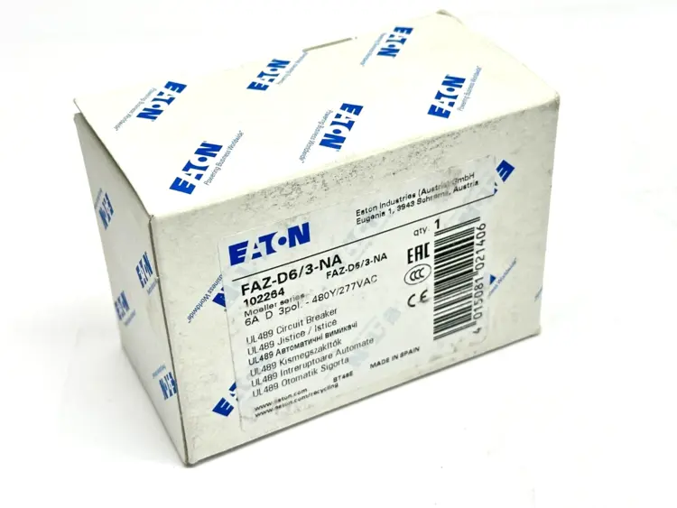New | in-Stock Eaton FAZ-D6/3-NA Circuit Breakers Michigan US | Maverick Industrial Sales #1389618