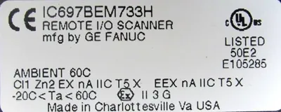 USED GE FANUC IC697BEM733H REMOTE I/O SCANNER