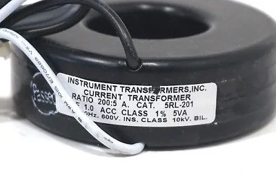 NEW INSTRUMENT TRANSFORMERS INC 5RL-201 CURRENT TRANSFORMER 5RL201