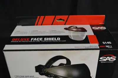 SAS Deluxe Face Shield 5145 ANSI Z87.1 Safety Shield