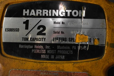 HARRINGTON ES3B-7928 Hoists | Mohawk Machinery (2)