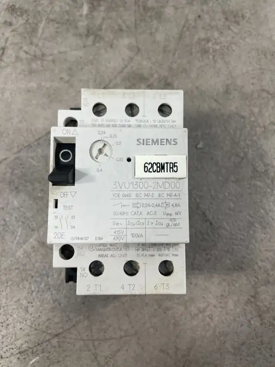 Used Siemens Siemens 3VU1300-2MD00 Circuit Breakers South Carolina US | Palmetto Automation #1161507